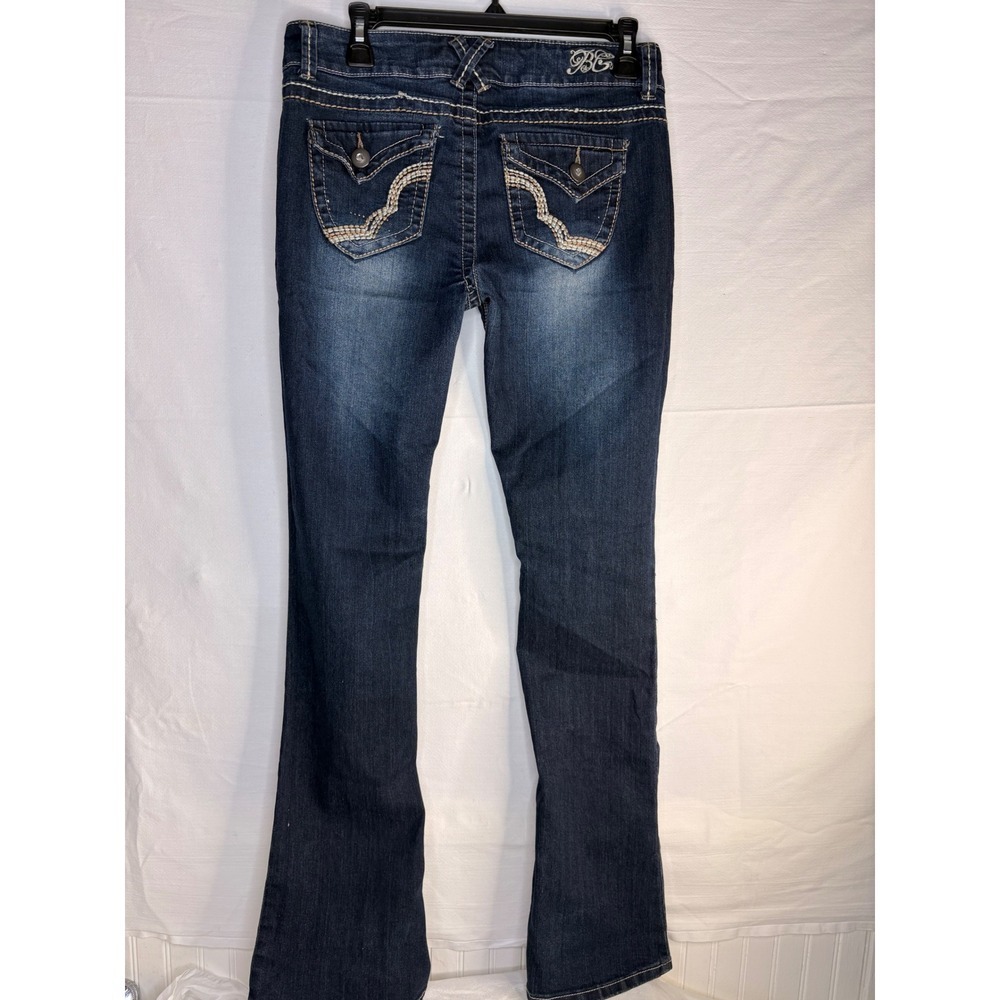 Bubblegum Jeans Dark Wash Bootcut Low Rise Flap Pocket BI2947B-218A Size 9/10